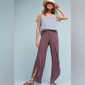 DREW Anthropologie gauze tulip hem pants